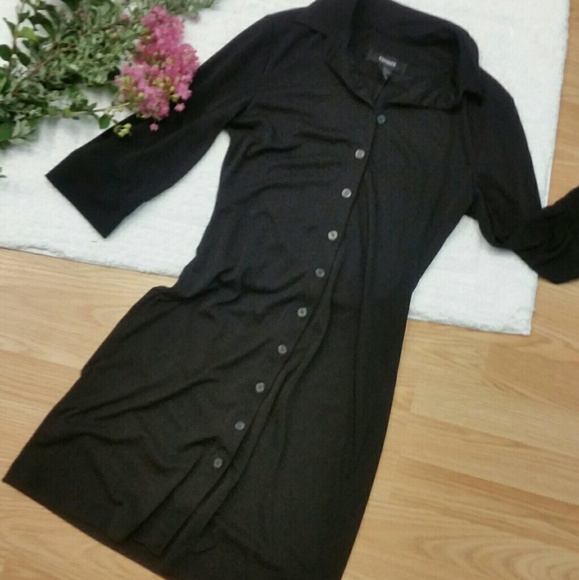 Express Dresses & Skirts - **Express Black LBD Button up Dress**